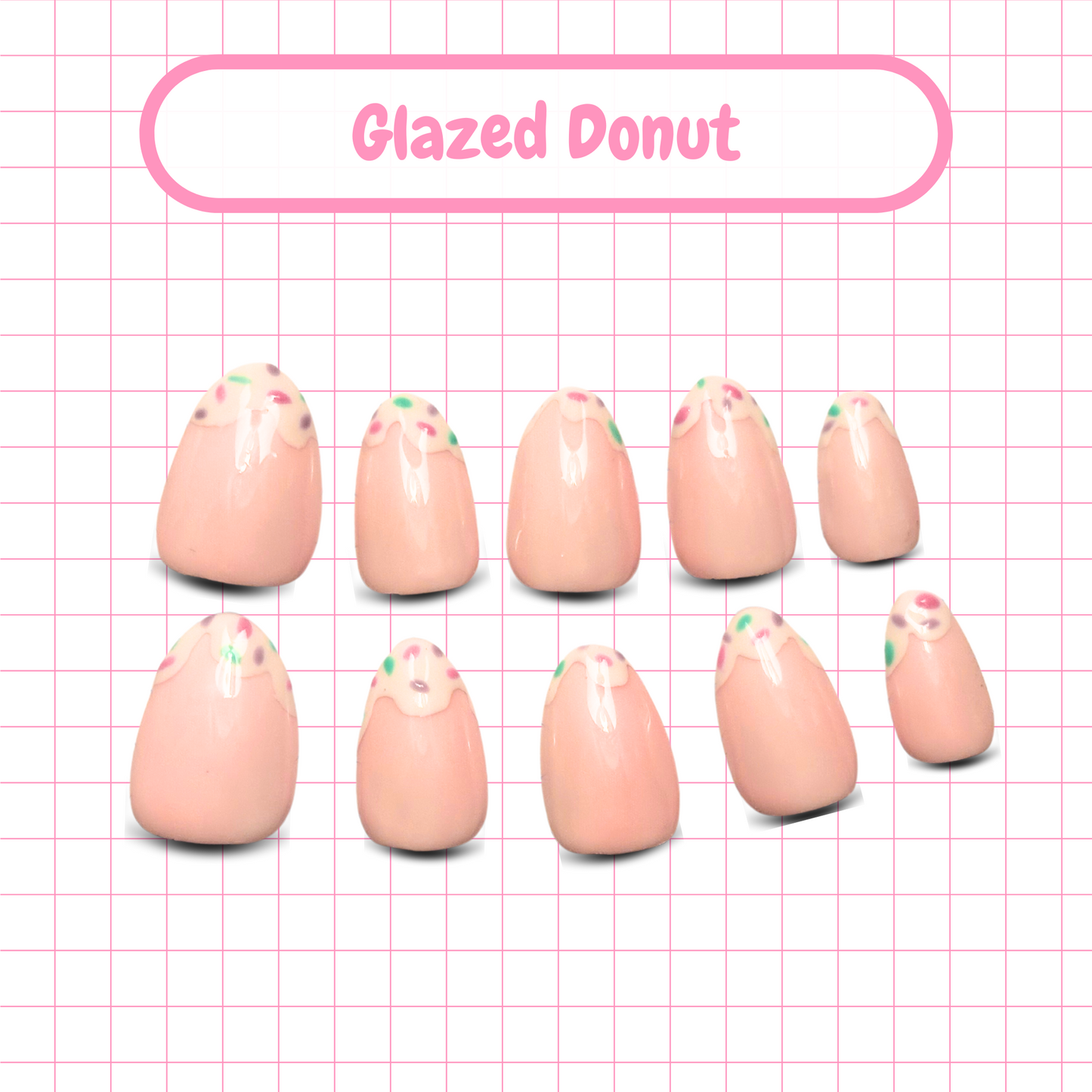 Glazed Donut Press-on Nails